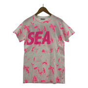 WIND AND SEA WDS-CS-127 Tシャツ (S) ピンク白