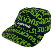 Supreme キャップ Suck ブラック/グリーン