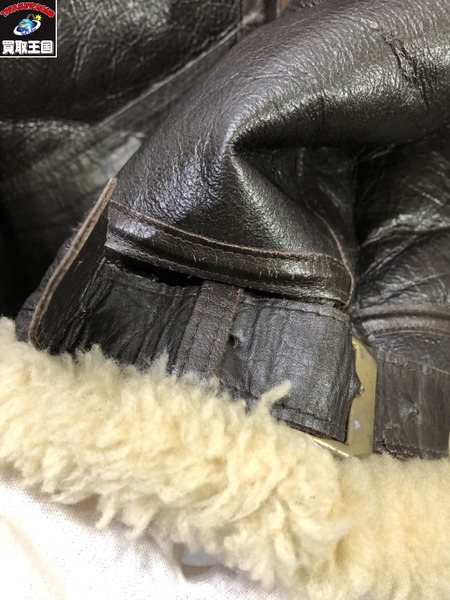 フライトジャケット AVIATION LeatherCraft b-3 40 茶 ムートンジャケット