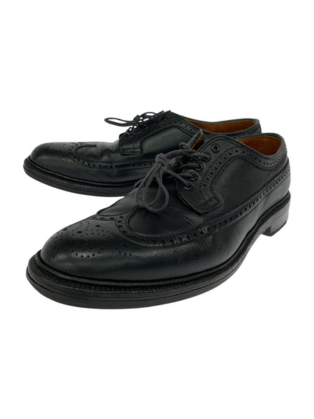 ALDEN/J.CREW/97690/アルパニングレインカーフ/8.5/黒/ウイングチップ