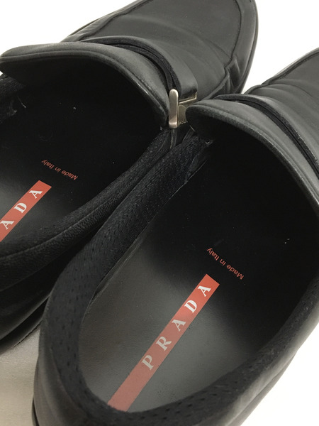 PRADA SPORT P0327 レザードライビングシューズ 黒 サイズ7