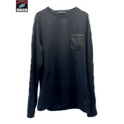 PRADA 2022 胸ナイロンポケットL/Sカットソー XL 黒 SJN262 R192 710