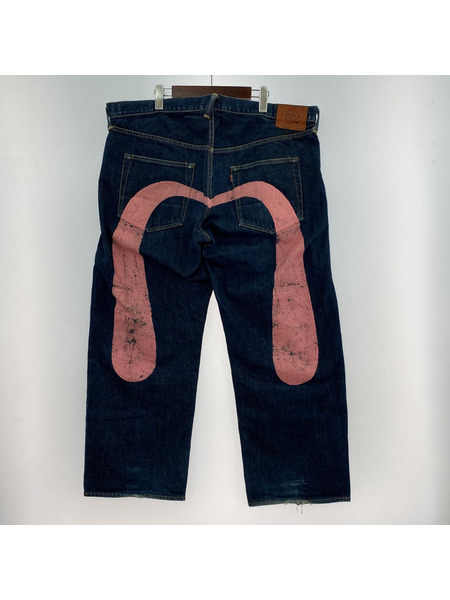 EVISU Lot2000 No2 ピンク 大黒 ビックカモメ デニムパンツ 42×35 インディゴ