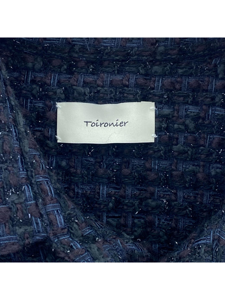 長袖シャツ Toironier Lame Tweed Shirt F