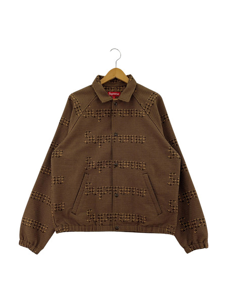 Supreme Houndstooth Logos Snap Front Jacket Ｓ