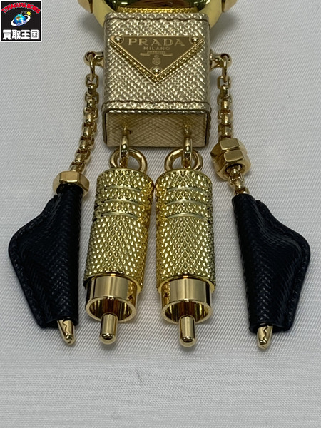 PRADA サフィアーノレザー キーチェーン チャーム プラダ キーホルダー