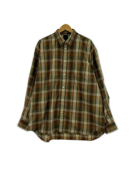 DAIWA PIER39 長袖シャツ TECH REGULAR COLLAR SHIRTS 茶 (S)