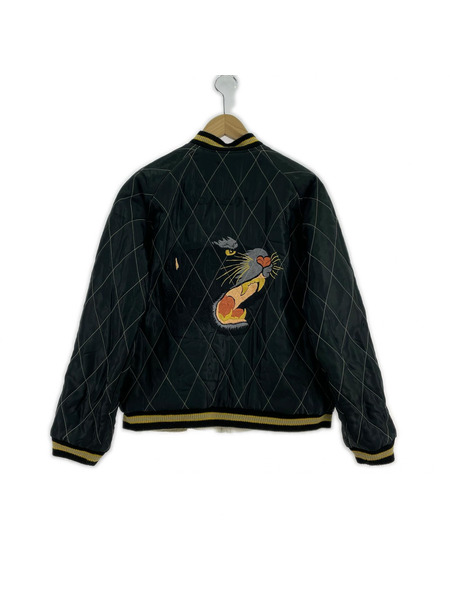 TAILOR東洋 別珍 リバーシブルスカジャン 黒×白 (M)