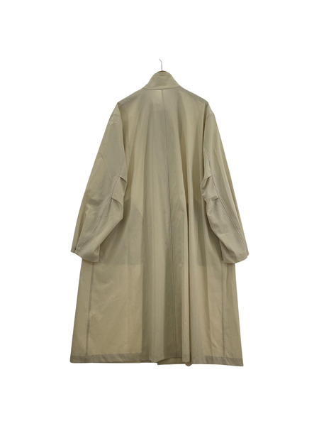 URU POLYESTER FLY FRONT OVER COAT BEIGE (3)