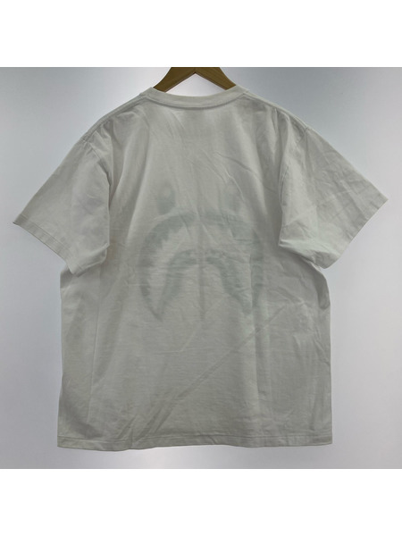 A BATHING APE 半袖Tシャツ・カットソー ABC CAMO SHARK TEE 白(L)