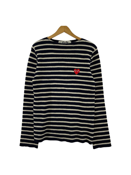 PLAY COMME des GARCONS ボーダーニット S ネイビー｜商品番号：2100222475629 - 買取王国ONLINESTORE