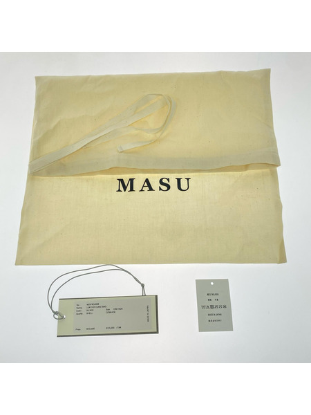 MASU ケーキバッグ LEATHER CAKE BAG SILVER