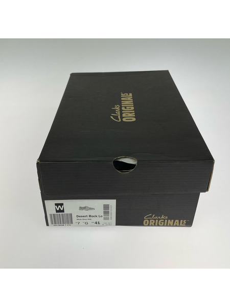 Clarks Originals シューズ Desert Rock Lo スエード グレー (41)