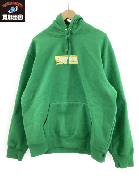 Supreme 22SS Bling Box Logo Hooded Sweatshirt GRN M[値下]