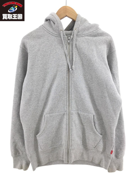 Supreme 14AW Logo Tape Zip Up Hoodie（M）グレー[値下]