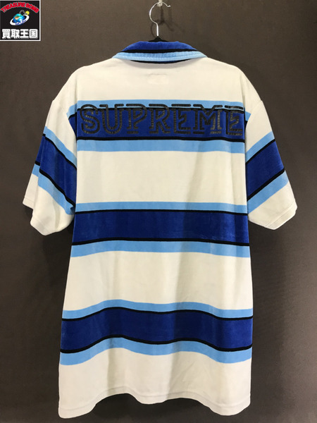 Supreme ポロシャツ 21SS Stripe Velour Polo XL