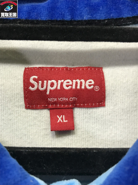 Supreme ポロシャツ 21SS Stripe Velour Polo XL