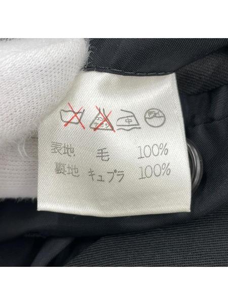 ISSEY MIYAKE 80s~ ウールギャバ マオカラージャケット L ブラック