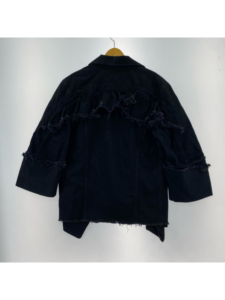 DIESEL デニムジャケット フリルデニムジャケット BLK