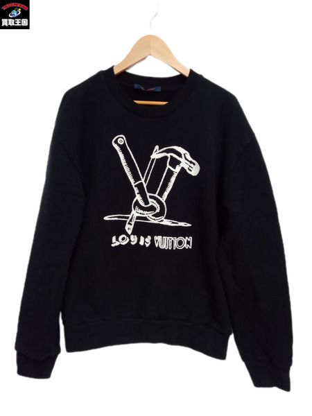 LOUIS VUITTON 23AW エンブロイダード コットン スウェット BLK
