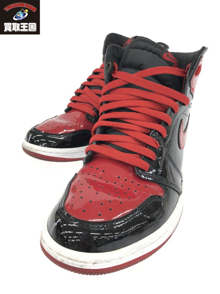 NIKE 555088-063 AIR JORDAN1 RETRO HIGH OG パテント スニーカー 赤 ...