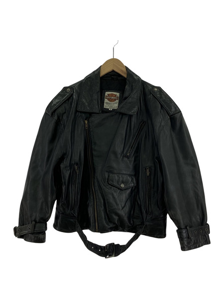 Harley-Davidson/80s/ダブルラムレザーライダース (M) 黒[値下]