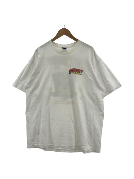 STUSSY/紺タグ/バックプリントTシャツ/XL/白