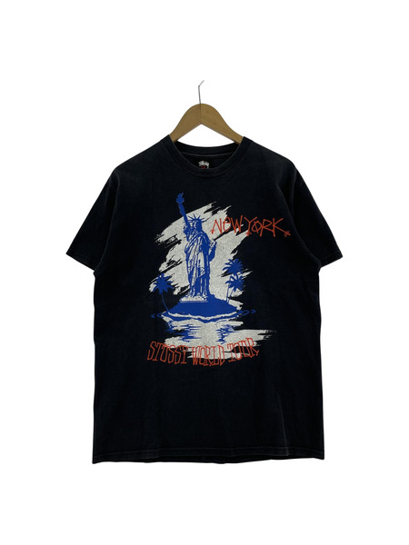 00s/STUSSY/S/Sカットソー/M/WORLD TOUR