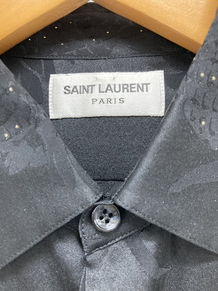 SAINT LAURENT 総柄/シルク混/シャツ