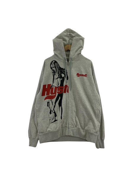 HYSTERIC GLAMOUR パーカー(ジップアップ) HYSTERIC TIMES HOODIE (L)