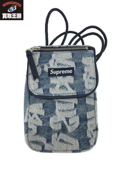 Supreme 22AW Frat tip jacquard denim neck pouch ポーチ[値下]