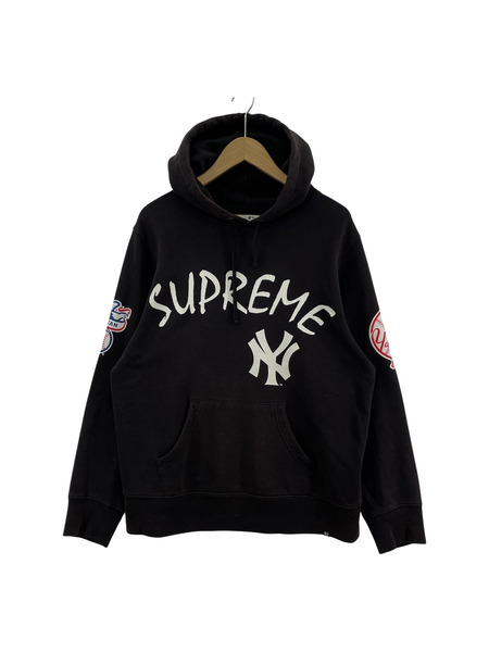 Supreme 15SS Yankees Hooded Sweatshirt/BLK/S