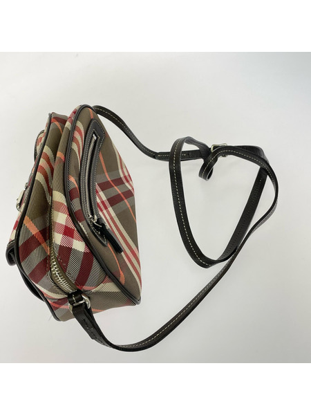 BURBERRY BLUE LABEL ショルダーバッグ 赤 チェック