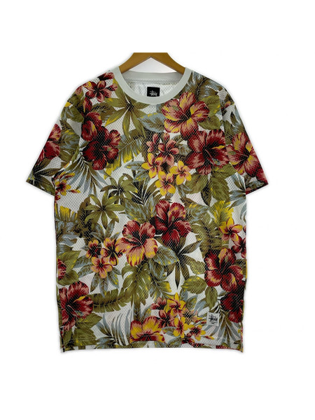 STUSSY 半袖Tシャツ・カットソー メッシュ 花柄 (M)