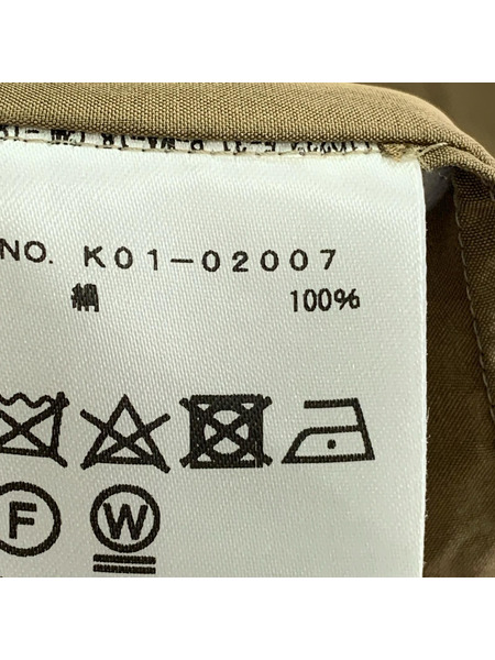 COMOLI 長袖シャツ 17SS シルクバンドカラーシャツ 2 ベージュ