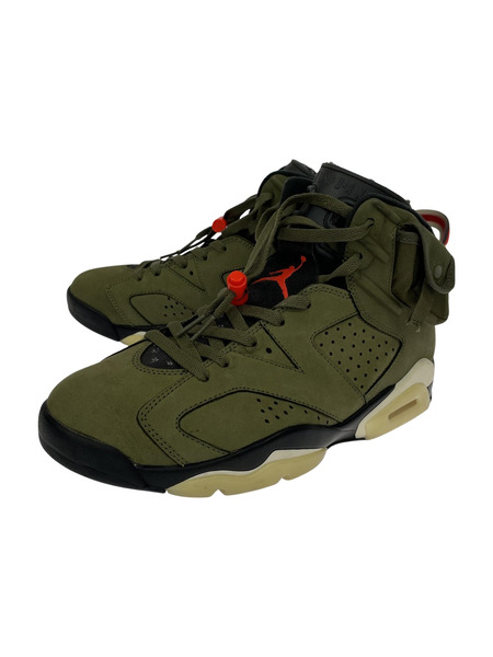 NIKE×Travis Scott AIR JORDAN 6 RETRO Medium Olive 28cm