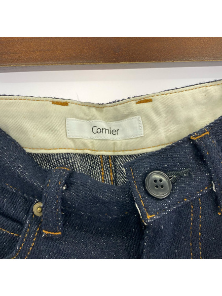 デニム・ジーンズ Cornier SILK NEP DENIM PANTS (XS) 紺