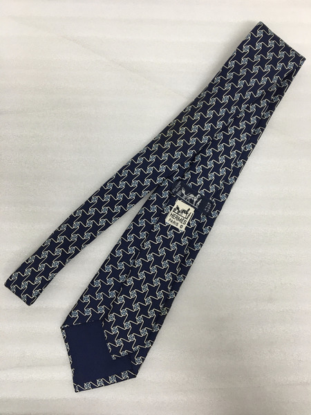 HERMES 総柄ネクタイ