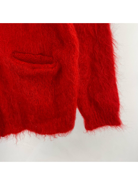 MAISON MARGIELA 18AW モヘヤ混カーディガン XS レッド S51GP0102