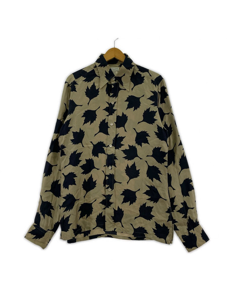 DRIES VAN NOTEN 長袖シャツ 総柄シルクシャツ/46