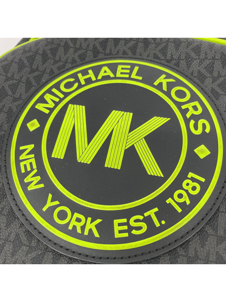 MICHAEL KORS モノグラム リュック ブラック×ネオンイエロー[値下]