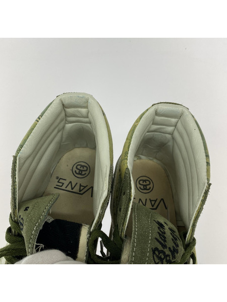 VANS STUSSY SK8-HI 総柄 スニーカー カーキ系/27.5cm