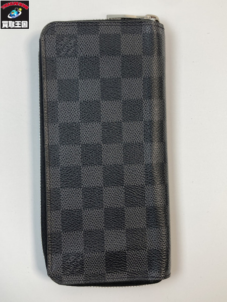 LOUIS VUITTON ルイヴィトン N62295 LV ダミエグラフィット ジッピーウォレット ヴェルティカル  イニシャル入り