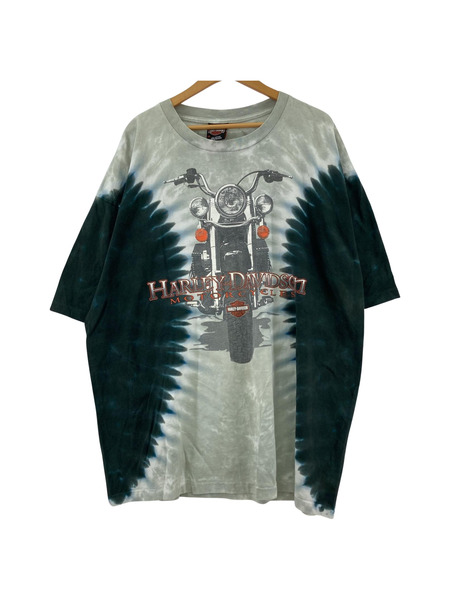 Harley-Davidson 半袖 00s Hanesボディ S/SドクロプリントTee (2XL)