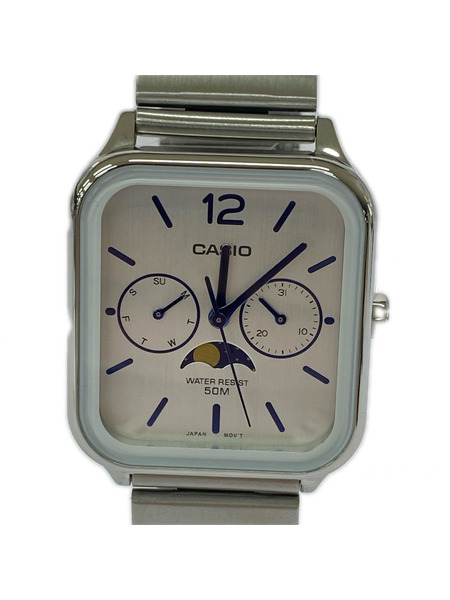 CASIO メンズ時計 ムーンフェイズ クオーツ腕時計 MTP-M305