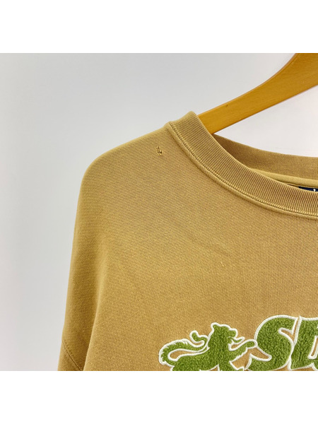 STUSSY スウェット・トレーナー 90s 紺タグ ライオン刺繍ロゴスウェット (L)