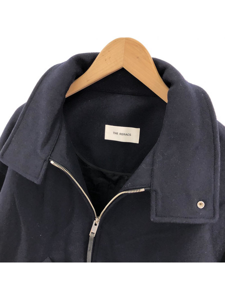 THE RERACS/22AW/HIGH NECK HARRINGTON JACKET/46/ネイビー