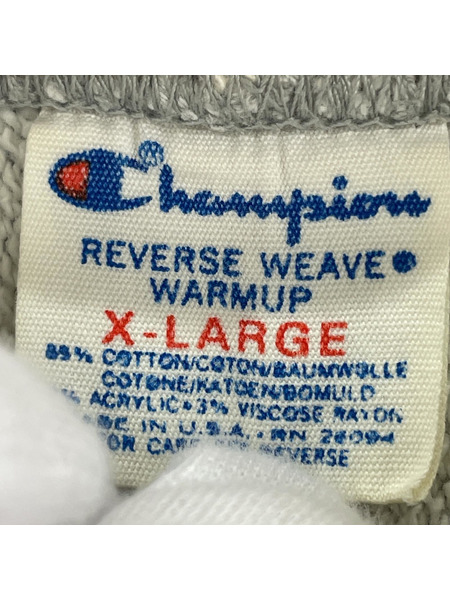 Champion 80s REVERSE WEAVE プリントPOパーカー（XL）グレー