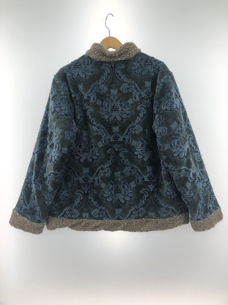 Needles 22FW Zipped Tibetan Jacket-Damask Velvet Jq 2 ブルー[値下]