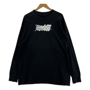 00s STUSSY×STASH グラフィック ロンT (L) 黒